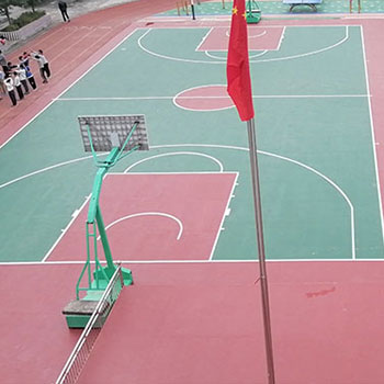 抚州乐安县大金竹民族小学硅PU篮球场、羽毛球场
