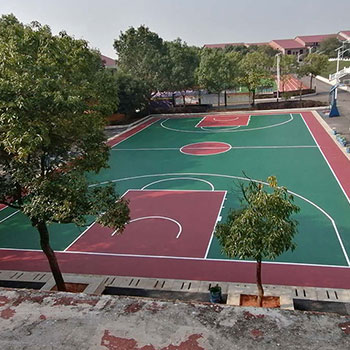 鹰潭市黄庄乡中心小学硅PU篮球场