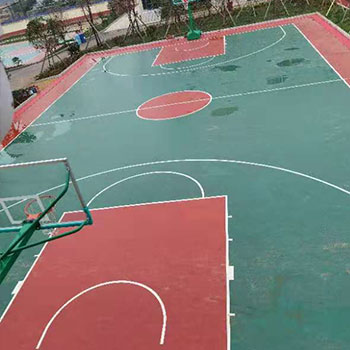 萍乡高坑泉江小学硅PU篮球场和羽毛球场