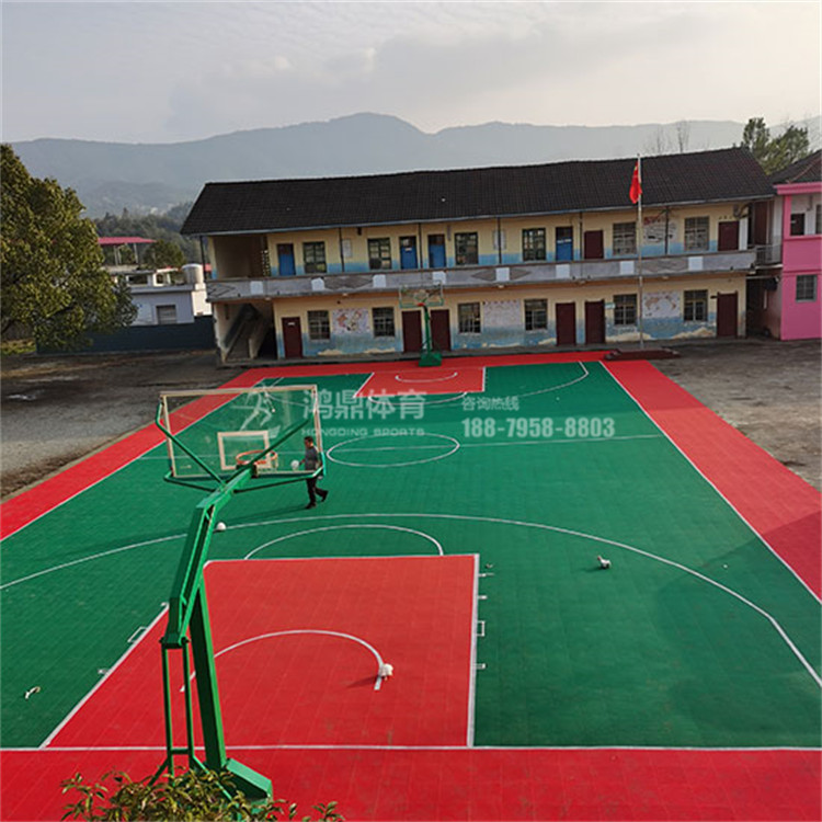 宜春万载高城镇中心小学悬浮地板篮球场